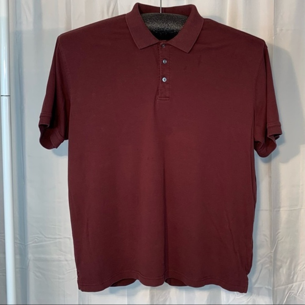 Van Heusen brick-reddish short sleeve Polo shirt.